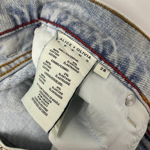 Alice + Olivia Trish Embellished Sierra Blue Jeans 28 NWT $795 - Picture 10 of 10